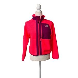 North Face Womens Yumiori full zip poppy outdoor College Large fleece jacket